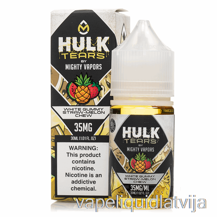 Balts Sveķains Salmu Melones Košļājamā Košļājamā Košļāšana - Hulk Asaru Sāļi - 30ml 35mg Vape šķidrums